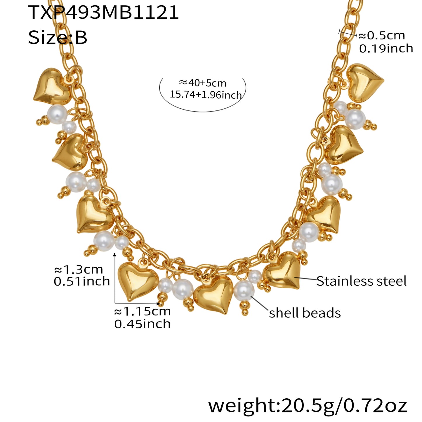 Luxury Heart Pearl Layered Jewelry Set