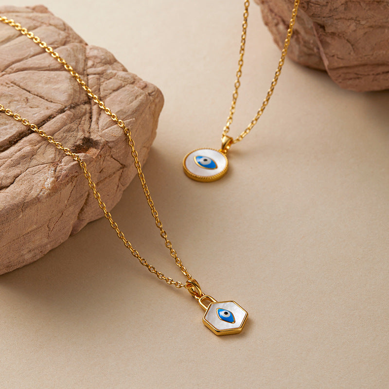 Halsketten mit dem bösen Blick aus Perlmutt 