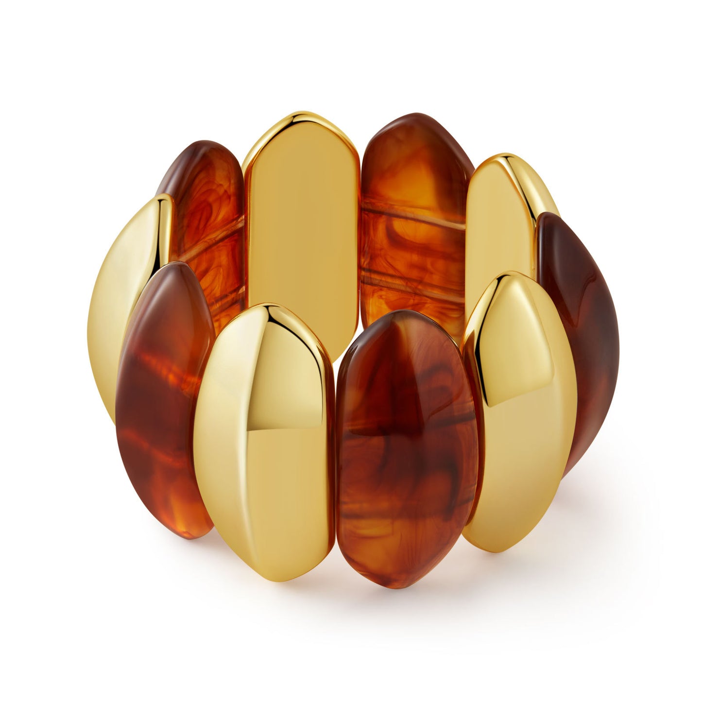 Bold Marbled Resin Chunky Link Bracelet