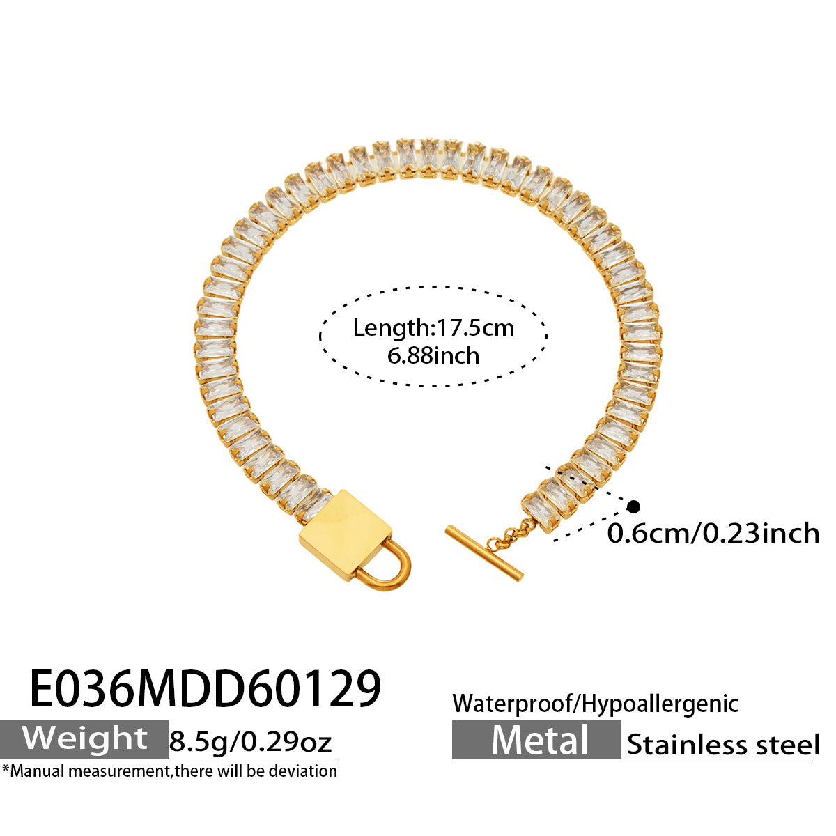 Luxurious Baguette Crystal Wrap Bracelet