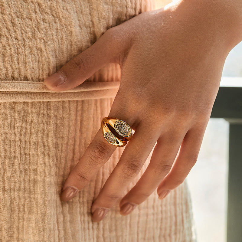 Sculptural 18K Gold Plated Rings Collection