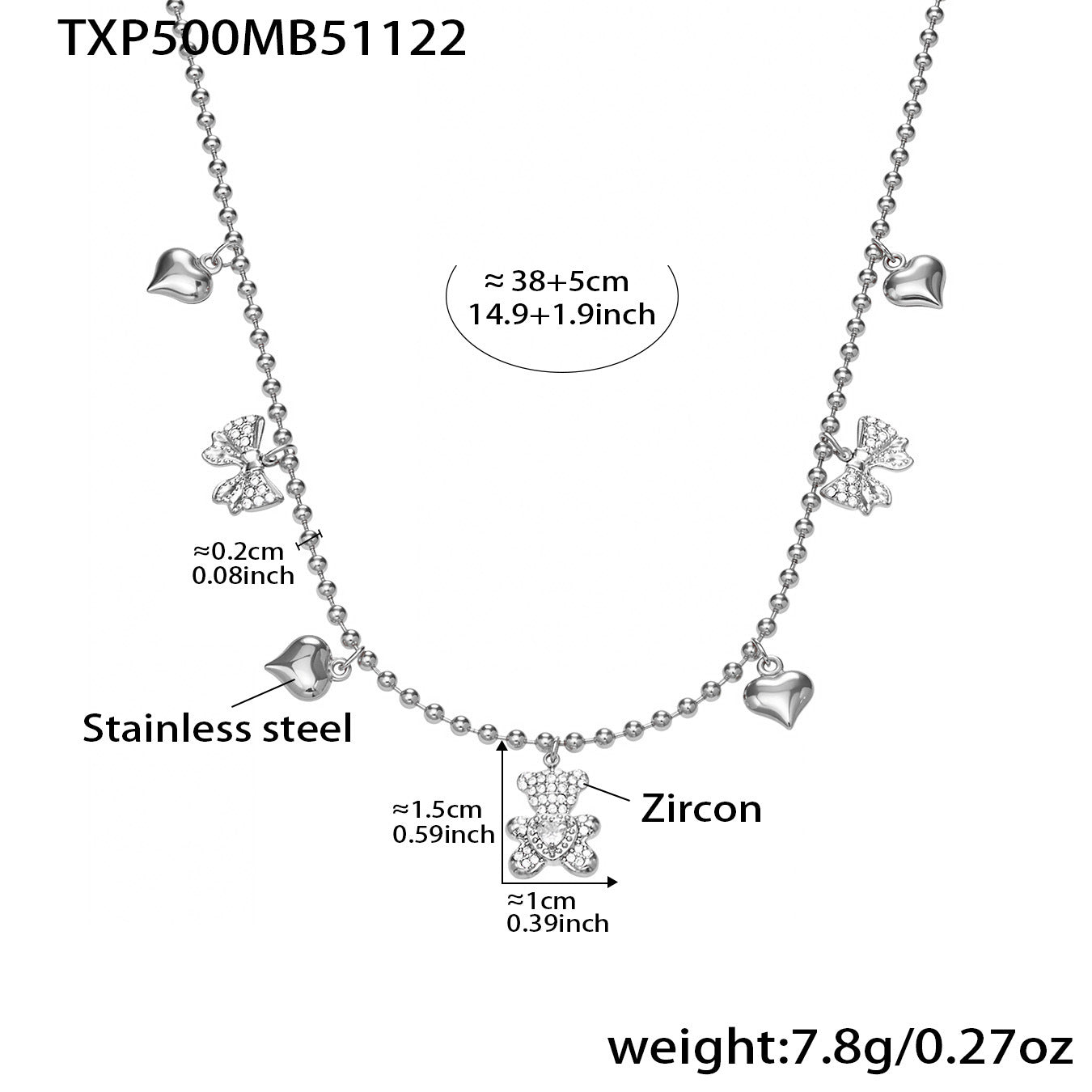 Adorable Bear Crystal Jewelry Sets