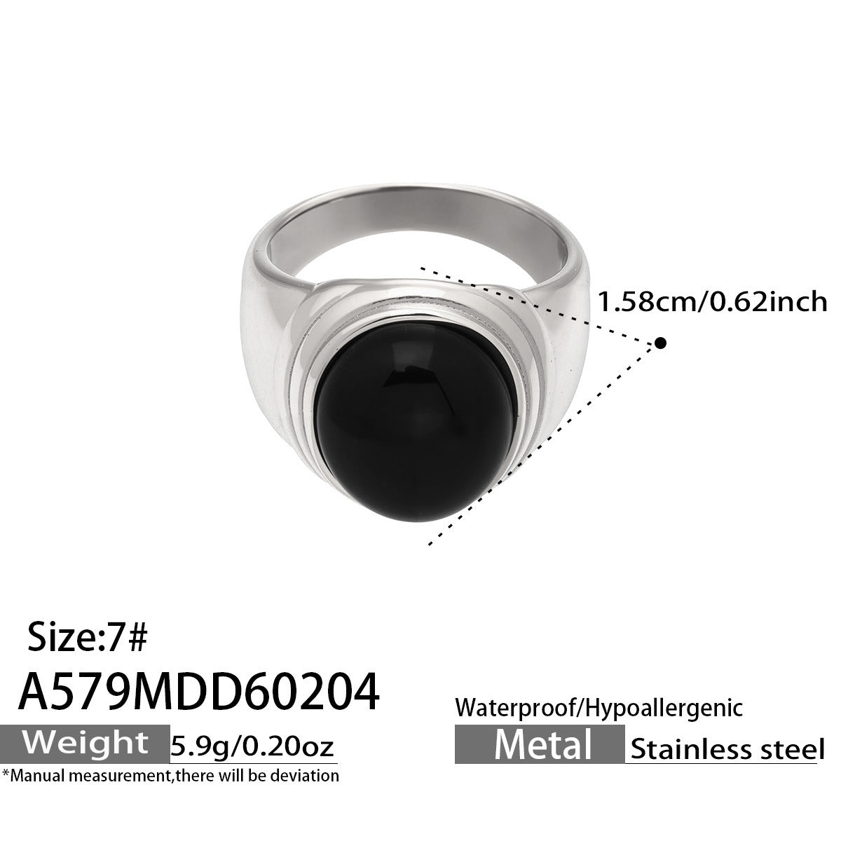 Bold Monochrome Retro-Chic Rings Collection