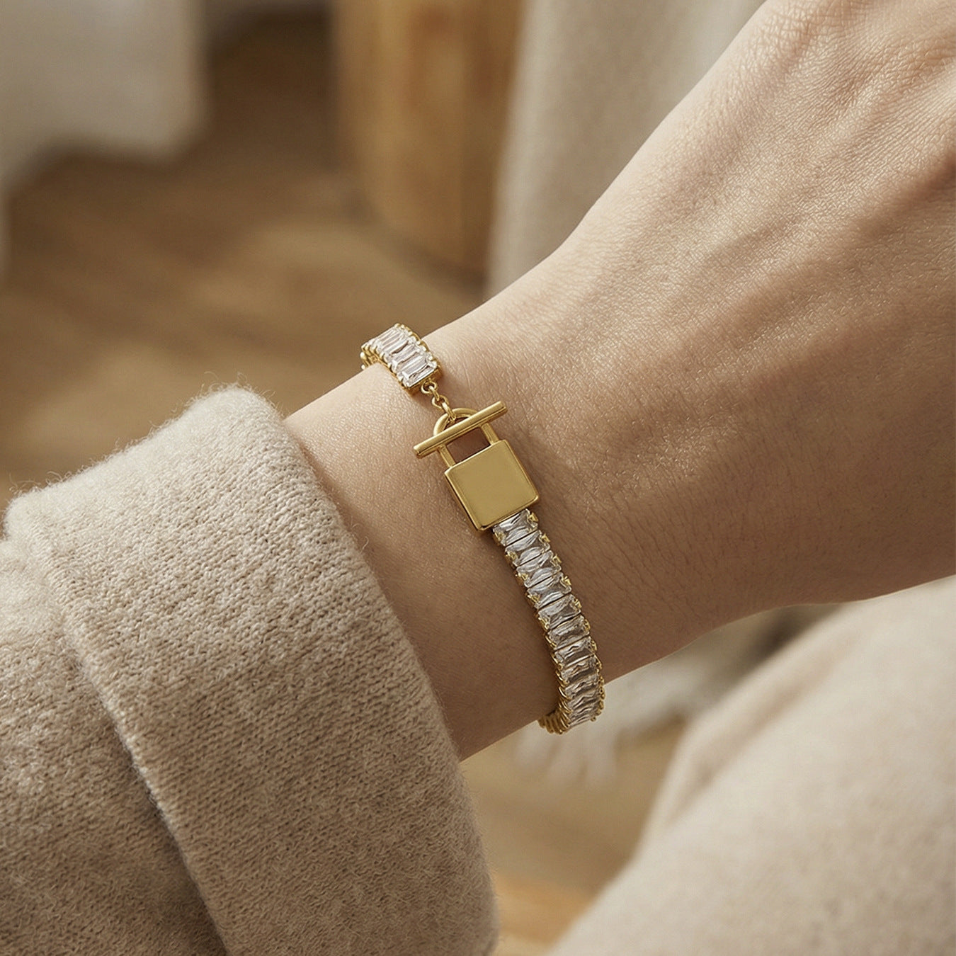 Luxurious Baguette Crystal Wrap Bracelet