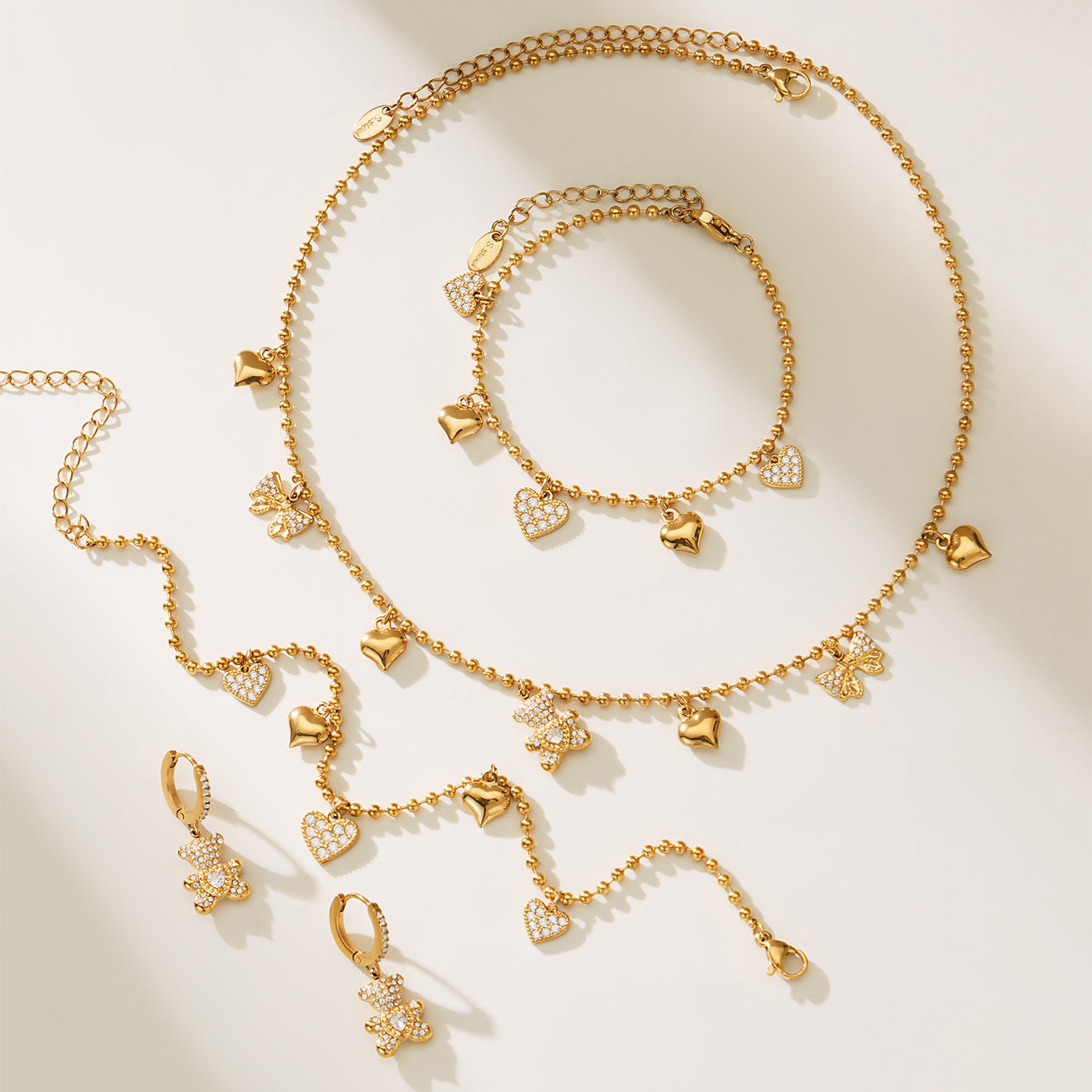 Adorable Bear Crystal Jewelry Sets