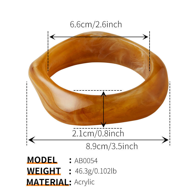Irregular Resin Chunky Bangles Collection