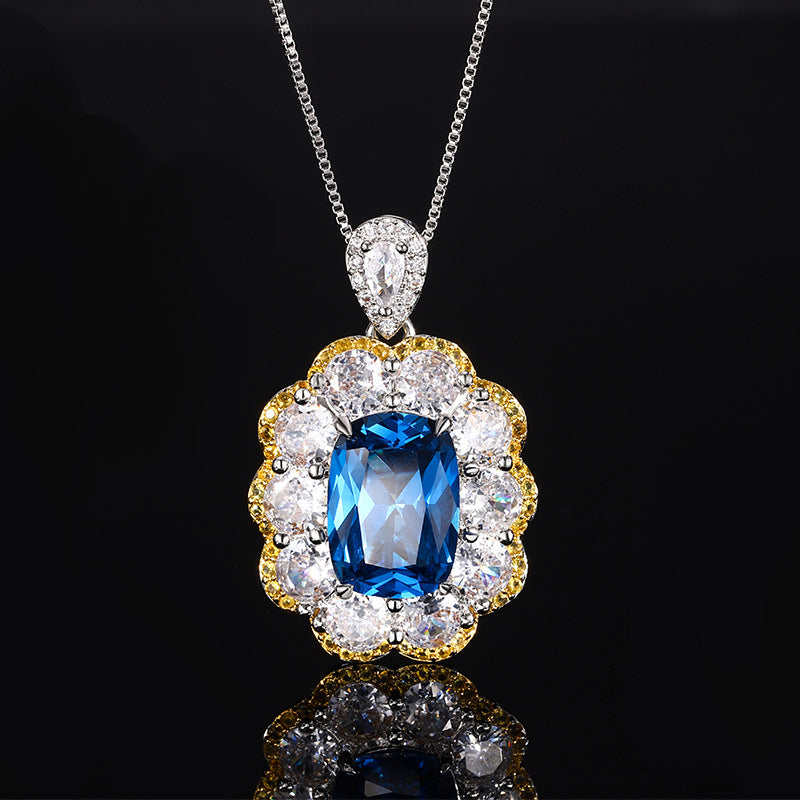 Luxury Blue Gemstone Jewelry Set