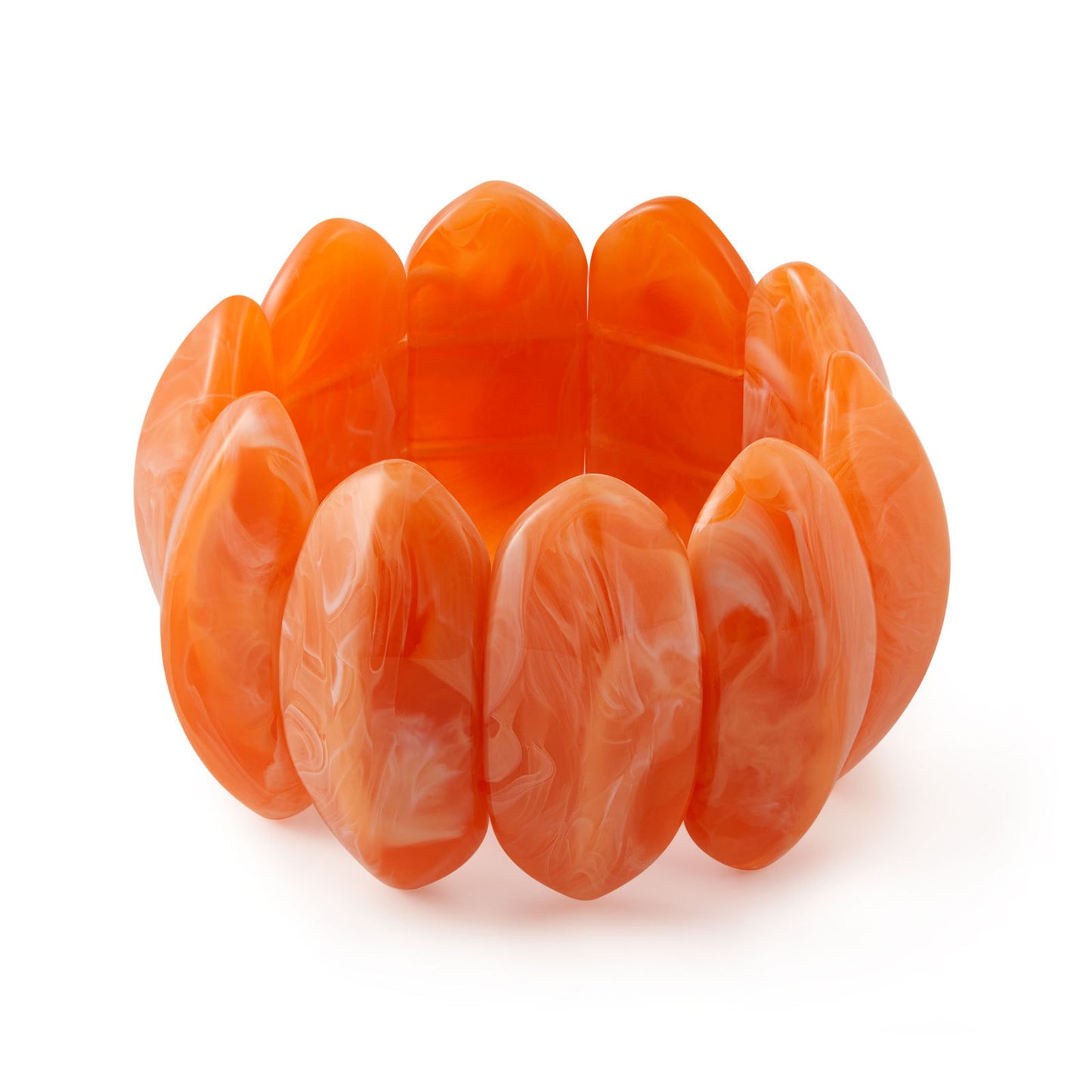 Bold Marbled Resin Chunky Link Bracelet