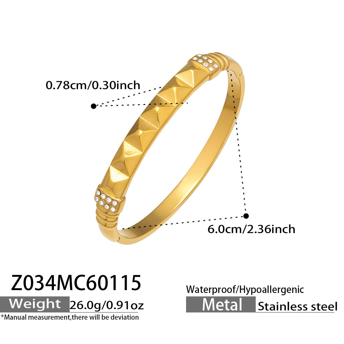 Textured Crystal Bangle Collection