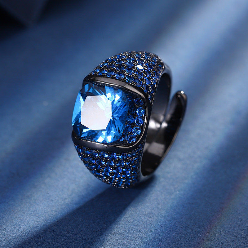 Bold Pavé Dome Rings With Vibrant Gems