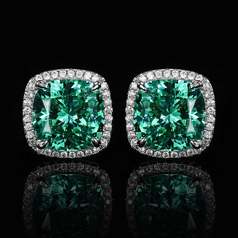 Radiant Emerald Green Crystal Floral Jewelry Set