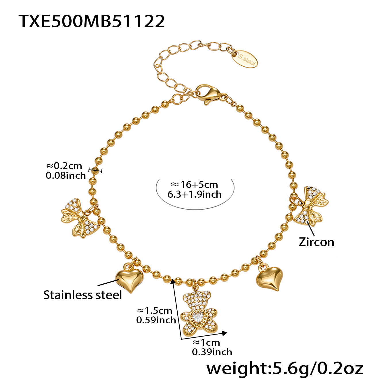 Adorable Bear Crystal Jewelry Sets