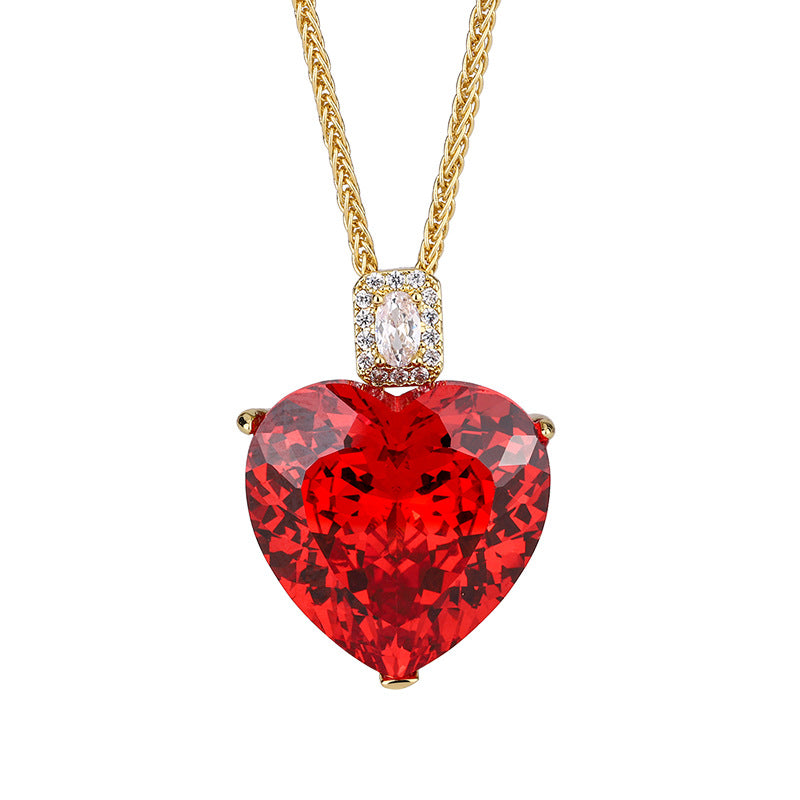 Timeless Romantic Heart Gemstone Necklace