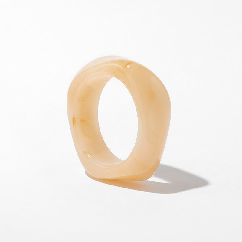Vintage Style Marbled Acrylic Statement Bangle