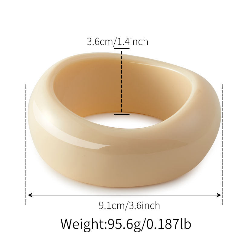 Irregular Resin Chunky Bangles Collection