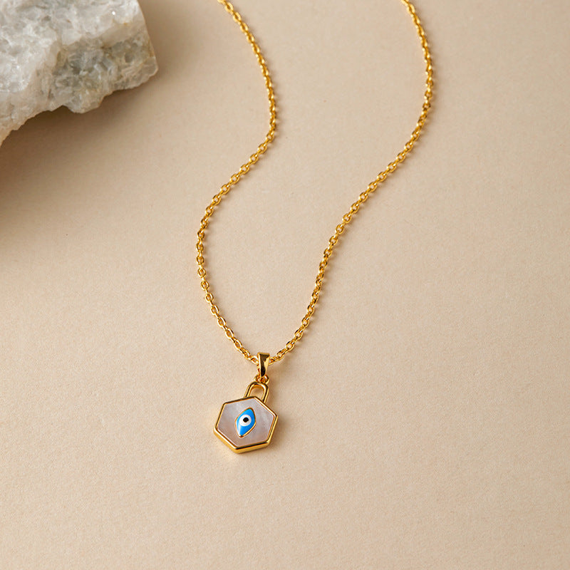 Halsketten mit dem bösen Blick aus Perlmutt 