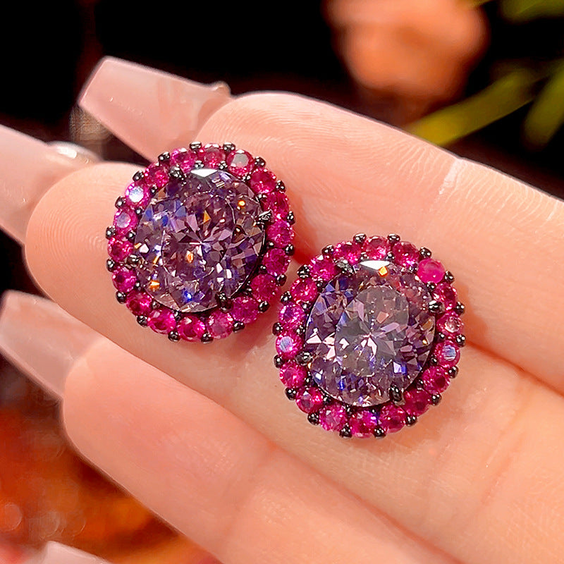 Vintage Gothic Royal Purple Jewelry Set