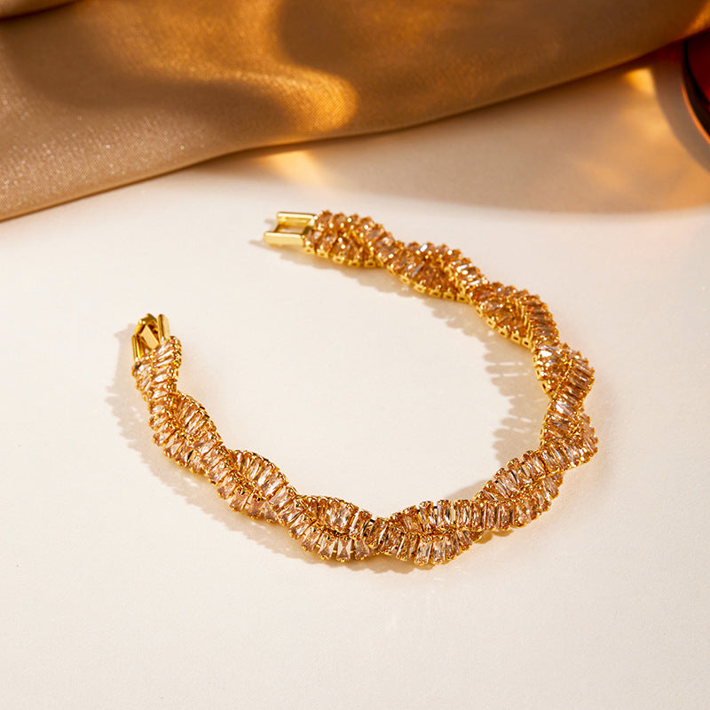 Luxury Gold Crystal & Vibrant Bead Bracelet