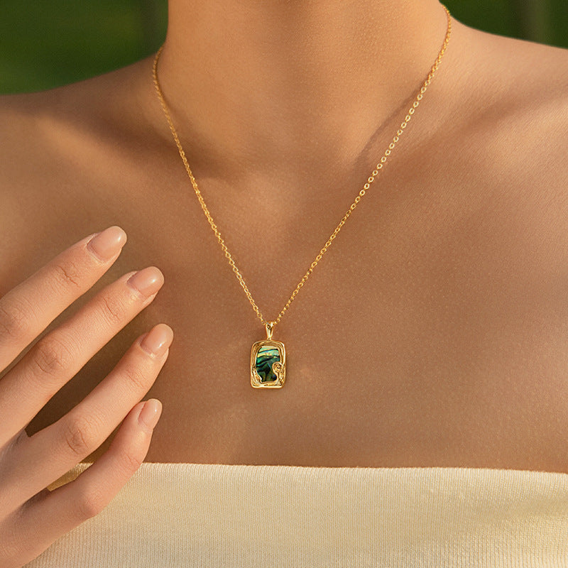 Vintage Iridescent Abalone Shell Necklaces