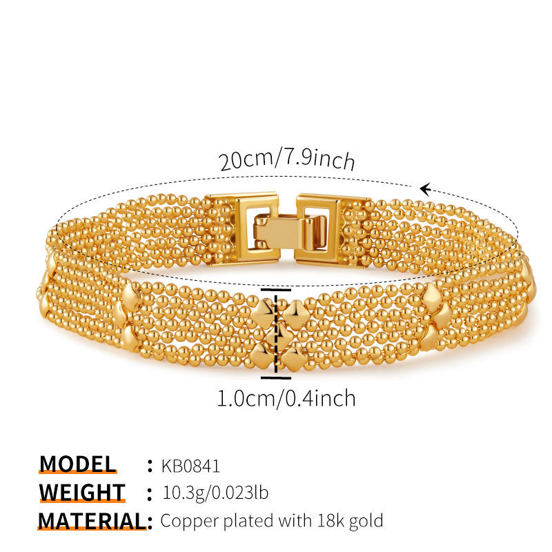 Elegant 18K Gold Bracelets Collection