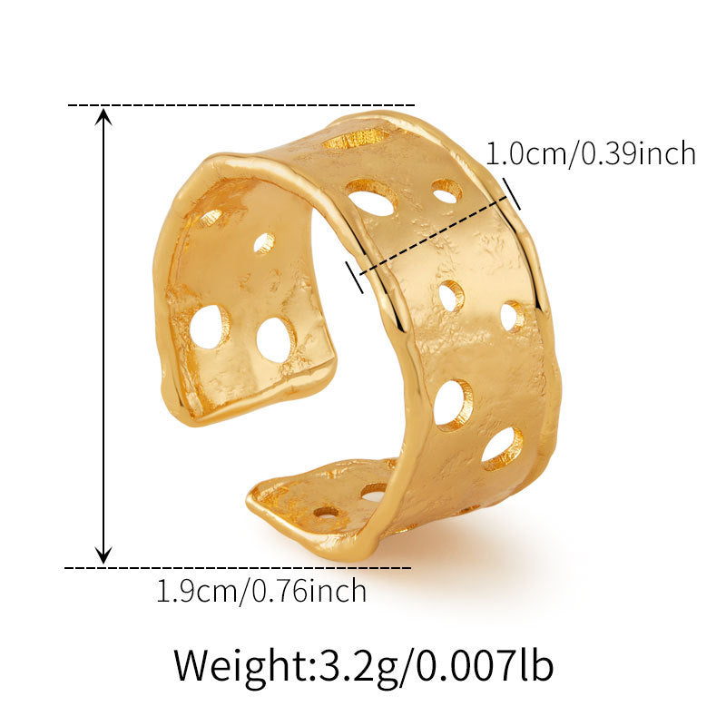Sculptural 18K Gold Plated Rings Collection