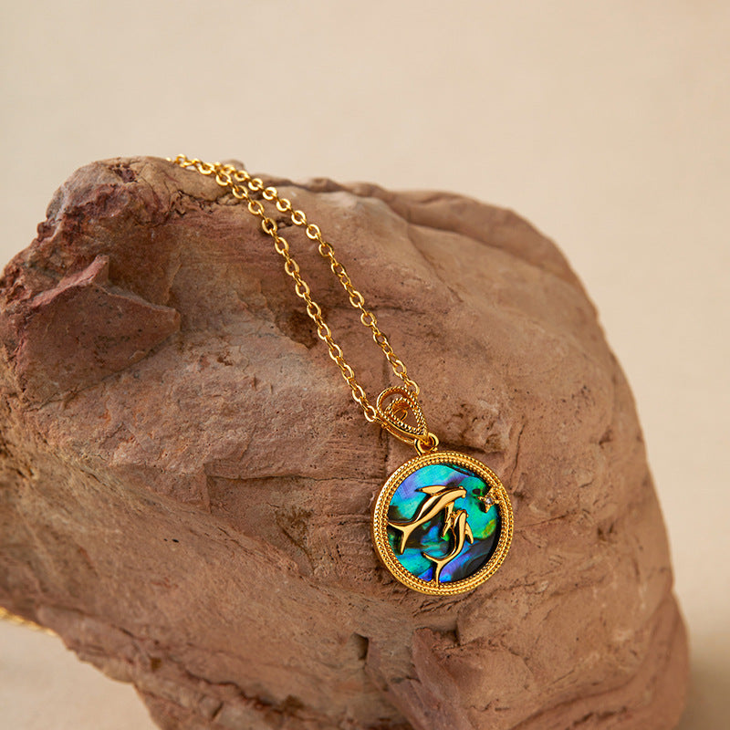 Vintage Iridescent Abalone Shell Necklaces