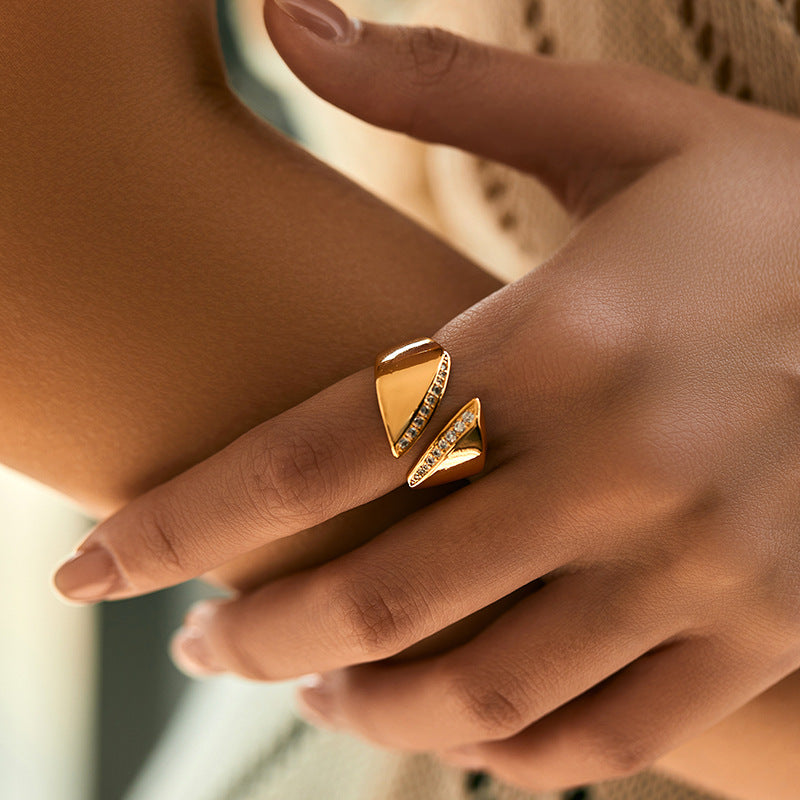 Sculptural 18K Gold Plated Rings Collection