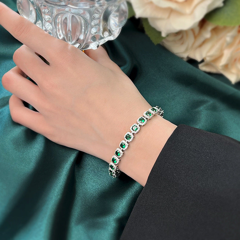 Luxurious Halo Gemstone Tennis Bracelet Collection