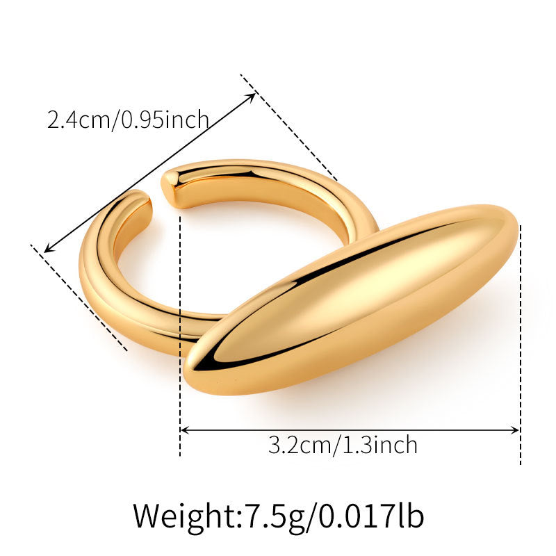 Sculptural 18K Gold Plated Rings Collection