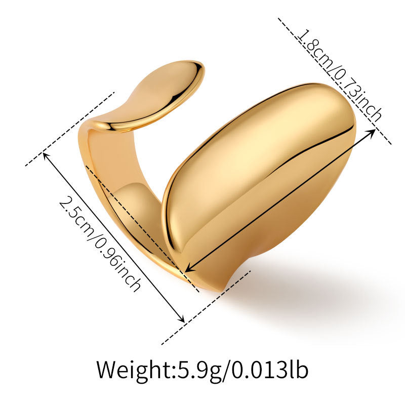 Sculptural 18K Gold Plated Rings Collection