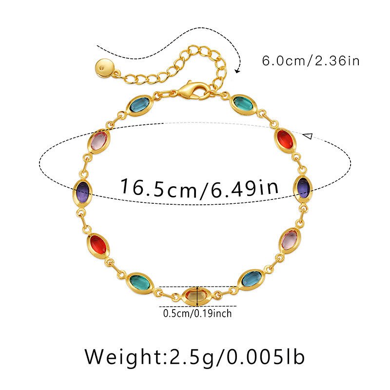 18K Gold Colorful Acrylic Bracelets - Shuling Jewelry