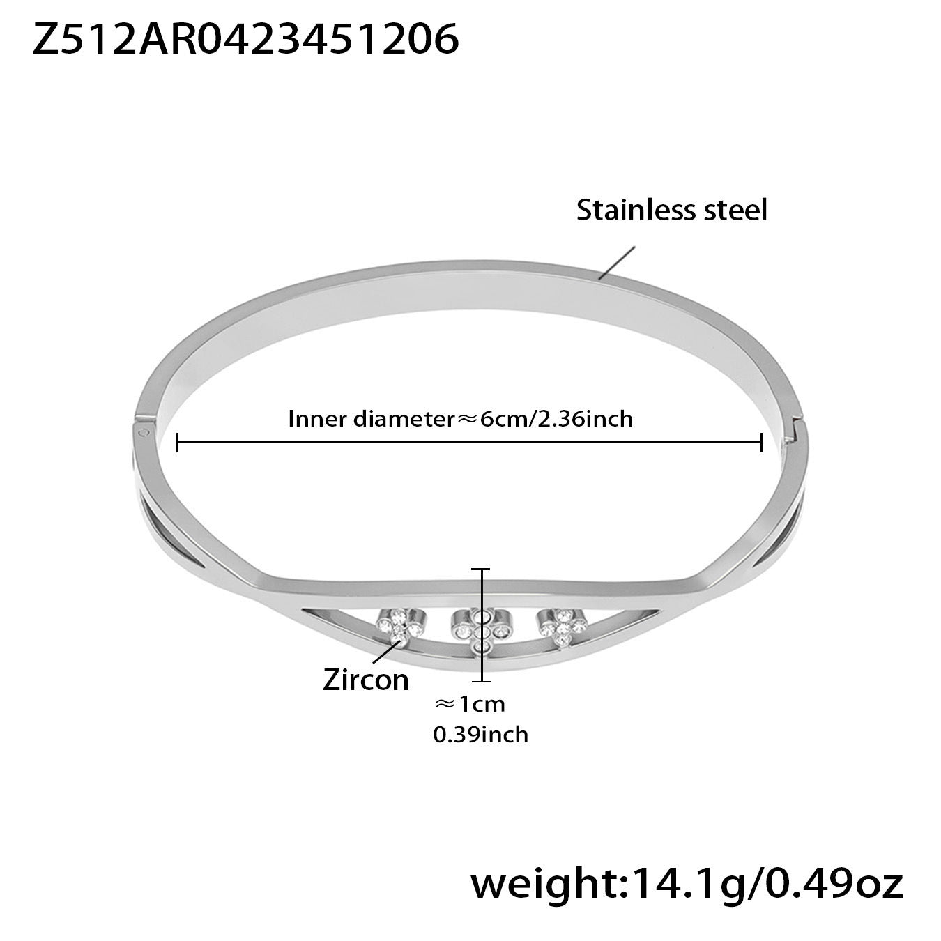 Bracelet en cristal de diamant étincelant 