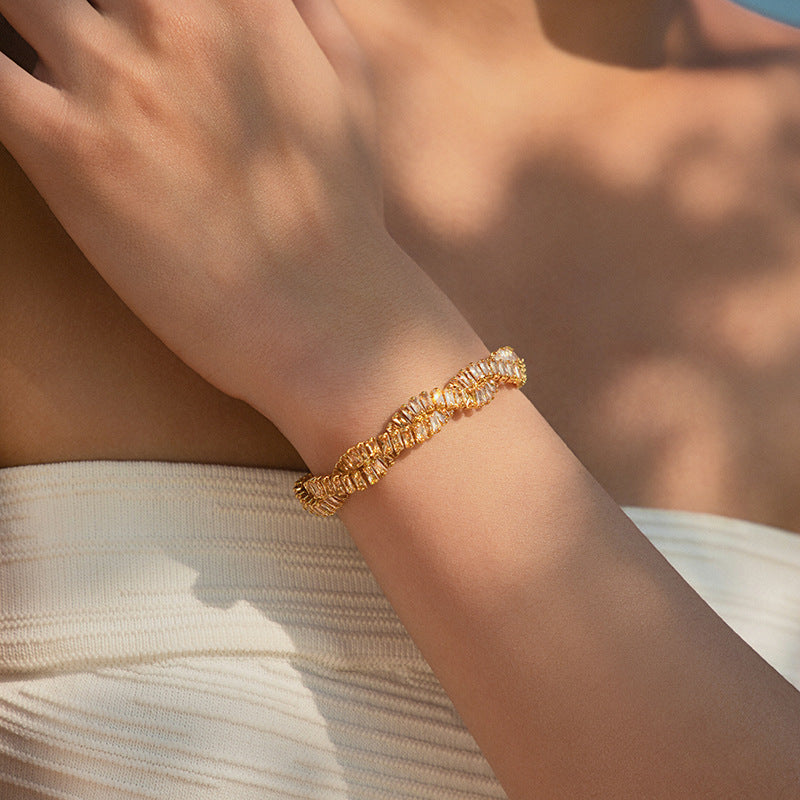 Luxury Gold Crystal & Vibrant Bead Bracelet