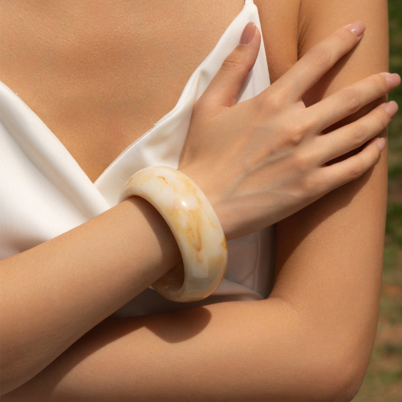 Irregular Resin Chunky Bangles Collection
