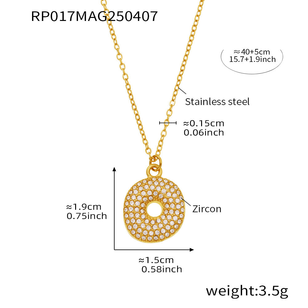 Pave Crystal Bubble Initial Necklace