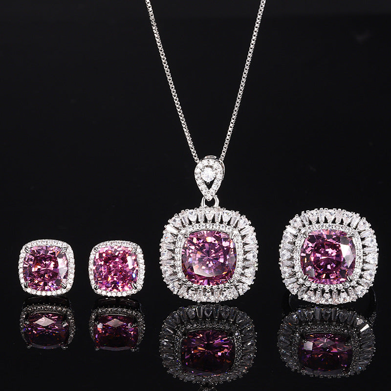 Royal Oval Halo Vibrant Crystal Set