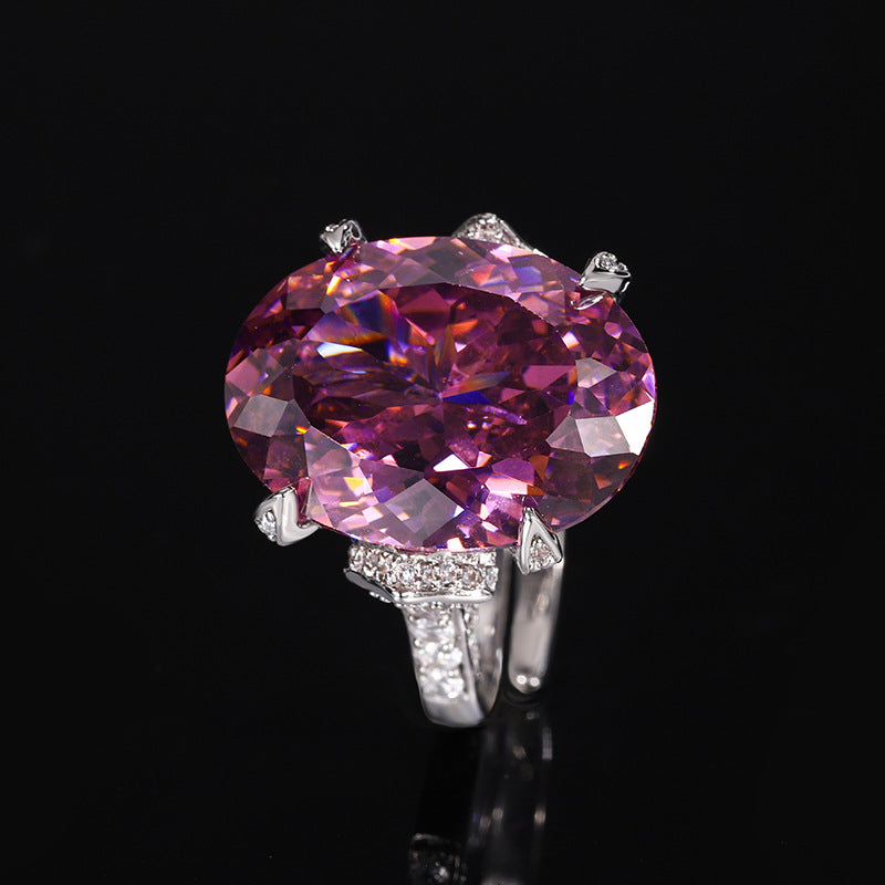 Elegant Oval Gemstone Bow-Knot Pendant and Ring Set