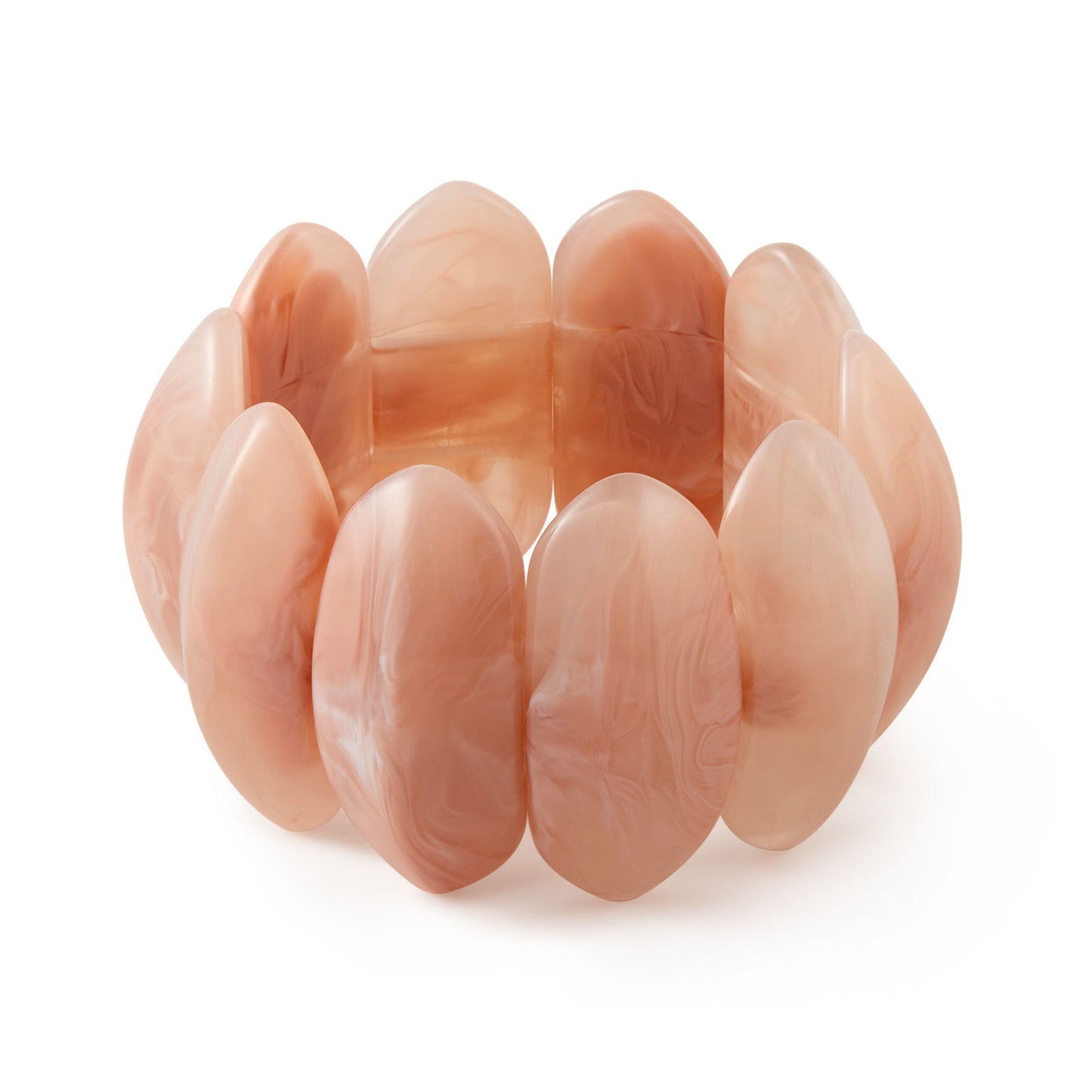 Bold Marbled Resin Chunky Link Bracelet