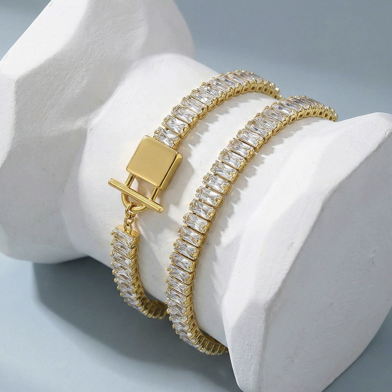 Luxurious Baguette Crystal Wrap Bracelet