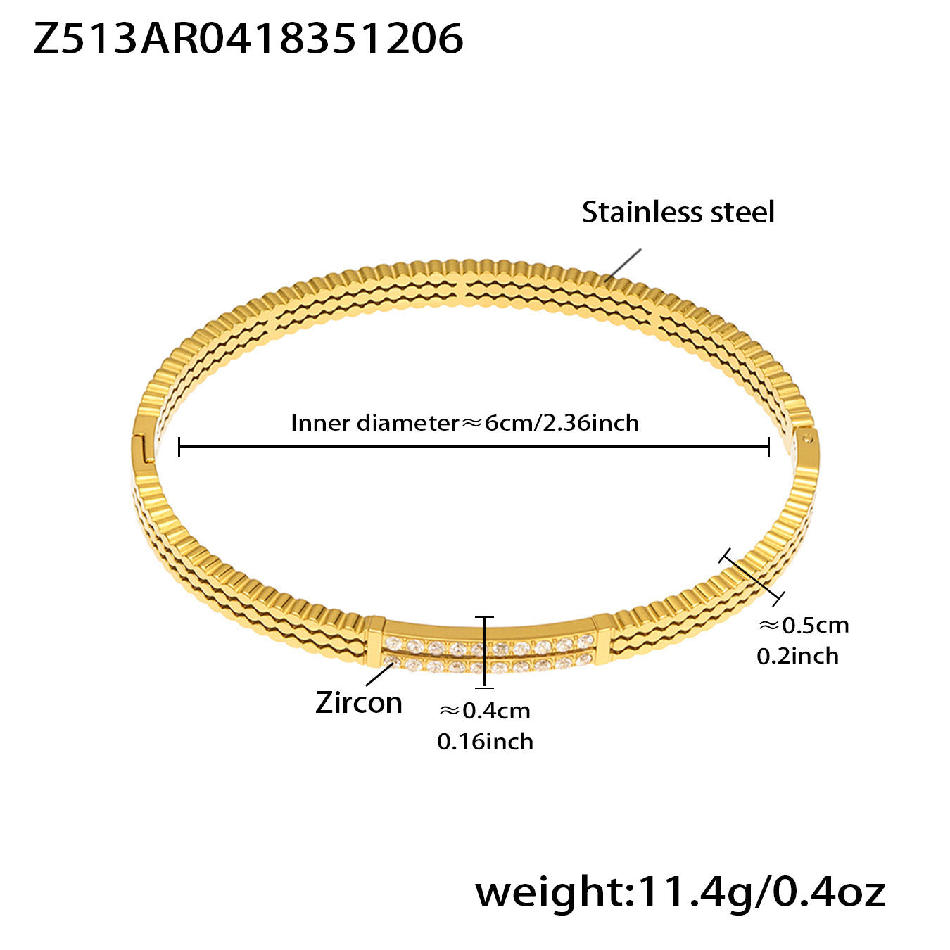 Bracelet en cristal de diamant étincelant 