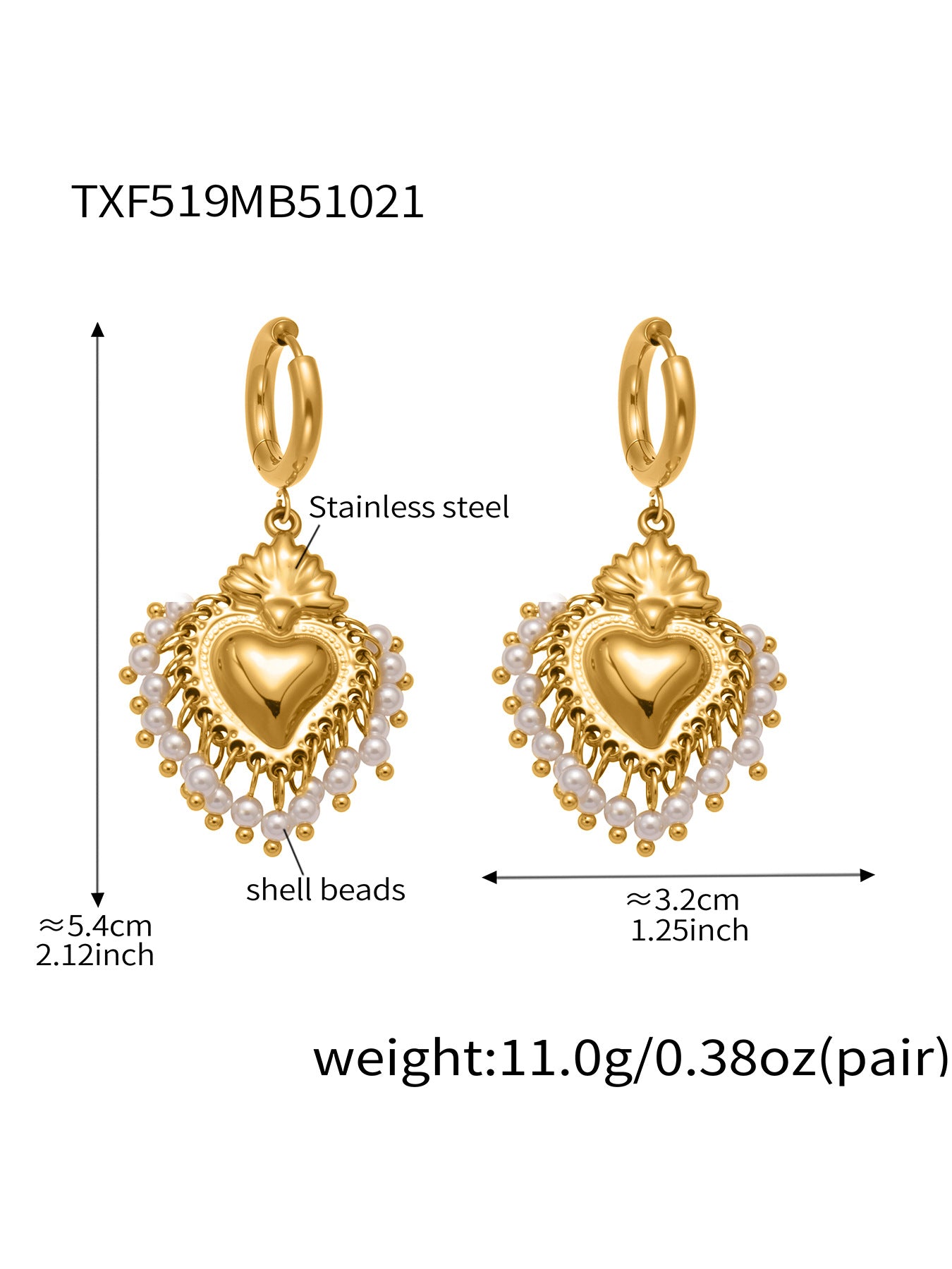 Sacred Heart Milagro Charm Jewelry Sets