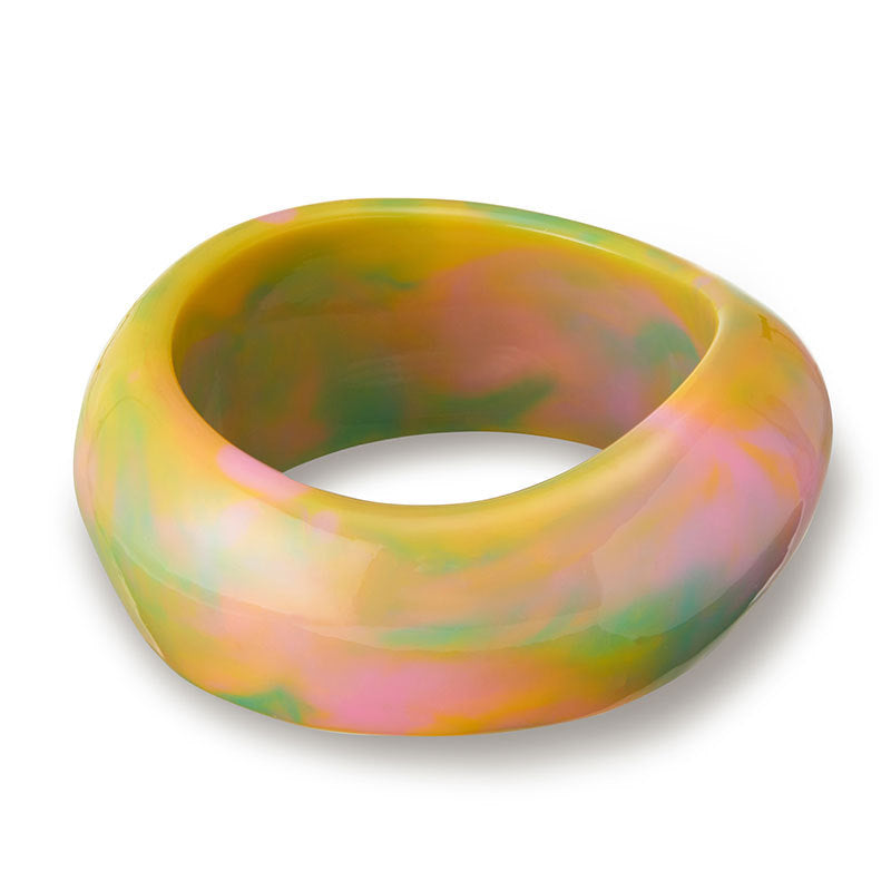 Pastel Watercolor Marbled Chunky Resin Bangle