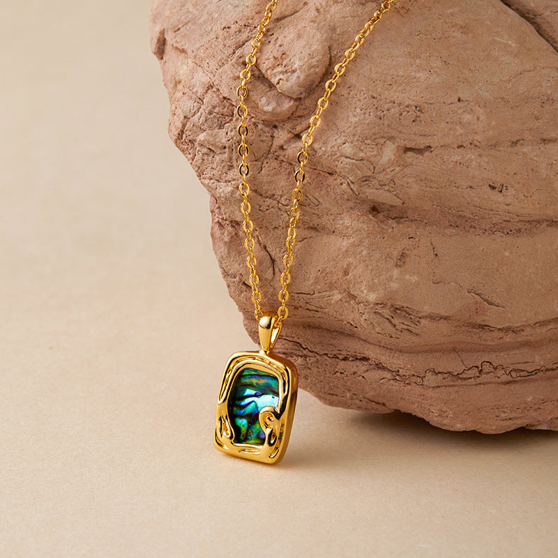 Vintage Iridescent Abalone Shell Necklaces