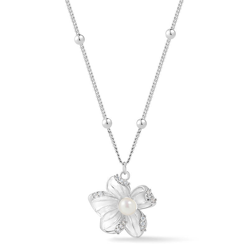 18K Gold Irregular Flower Pearl Necklace - Shuling Jewelry