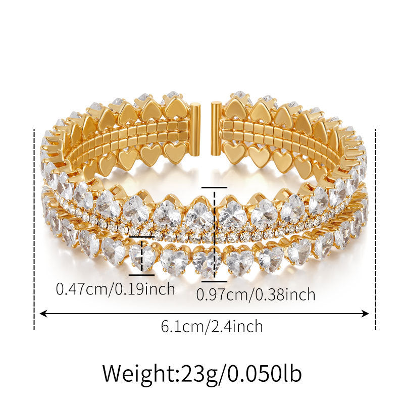 Luxury Gold Crystal & Vibrant Bead Bracelet