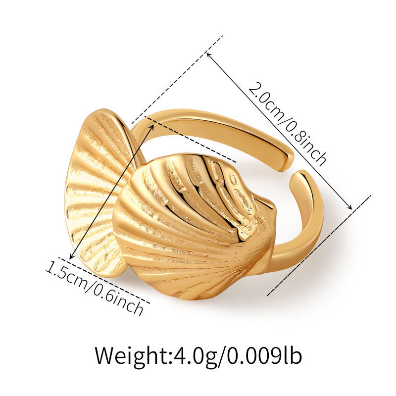 Sculptural 18K Gold Plated Rings Collection