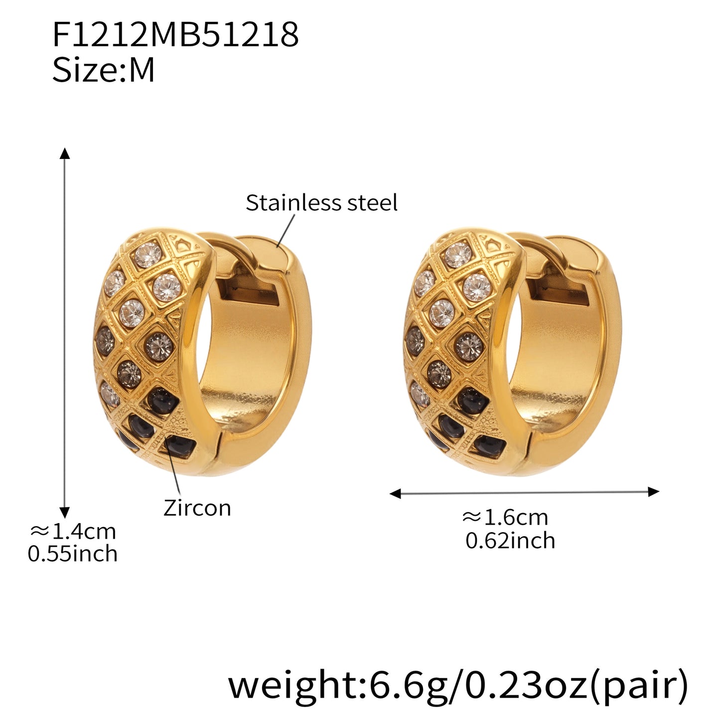 Boucles d'oreilles créoles en cristal à texture matelassée colorée 