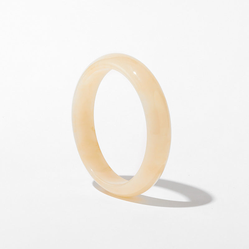 Glossy Amber Tortoise Stackable Resin Bangle