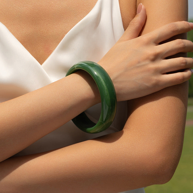 Irregular Resin Chunky Bangles Collection