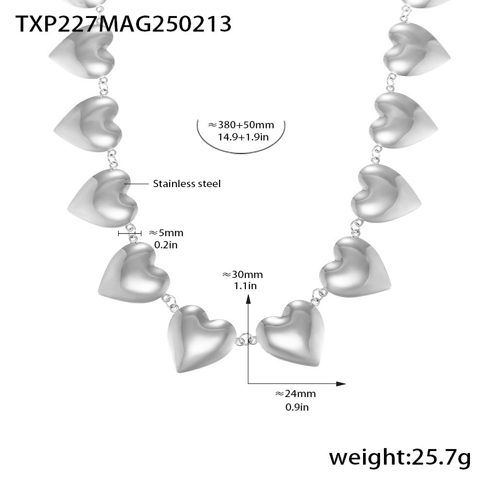 Bold Puffy Heart Statement Jewelry Sets